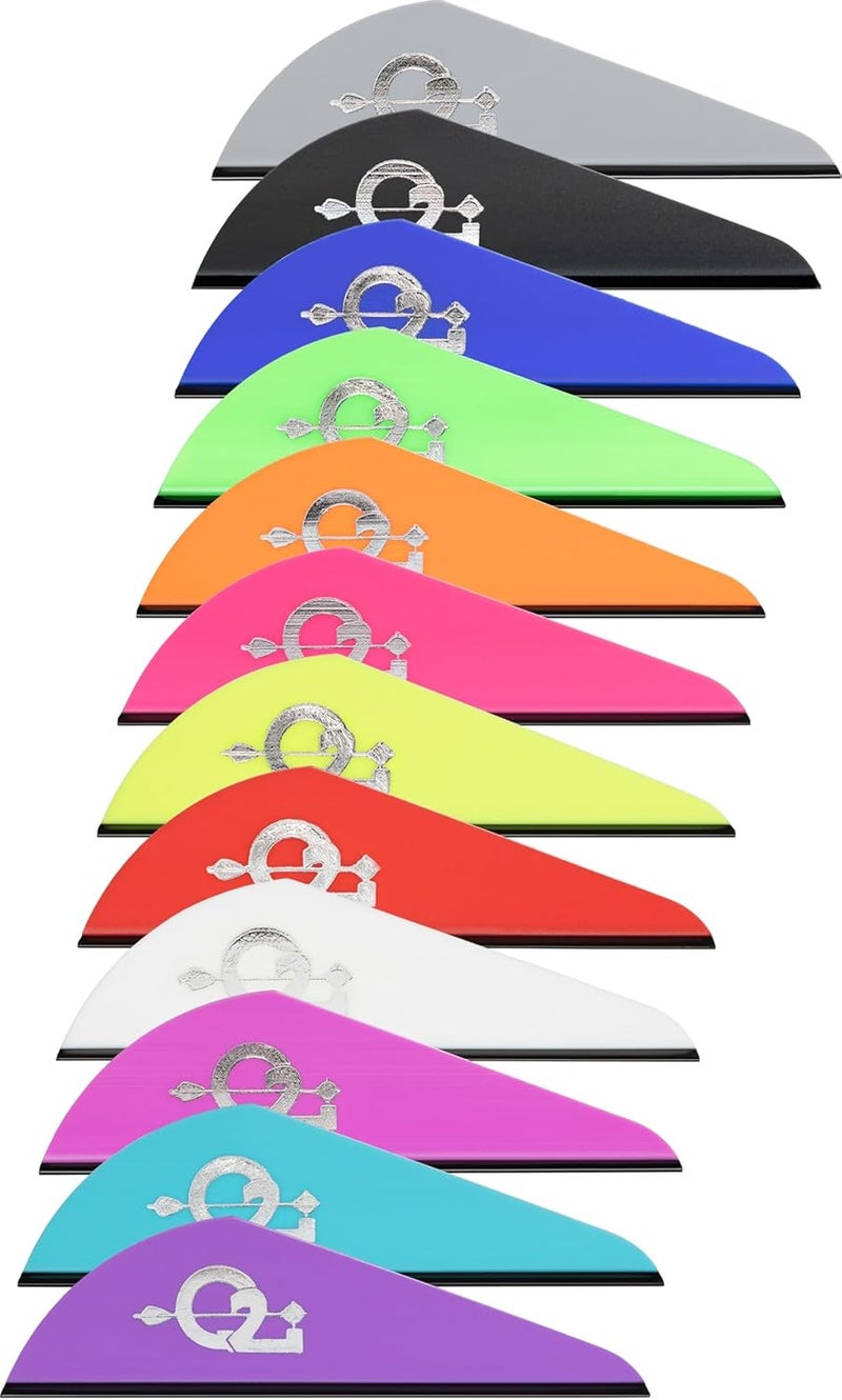 Q2i Store Archery Zeon Vanes – 50pk – Fusion-II, Fusion X-II, Rapt-X (2.0"-3.5") – Zeon Vanes Focus UV Light and Funnel it — Like Tiny Fiber-Optic Strands — into a Brilliant Light Along The Vane’s Edge. - Image 2